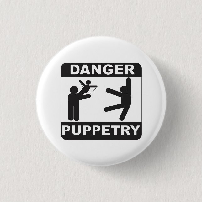 GefahrenPuppetry Button (Vorderseite)