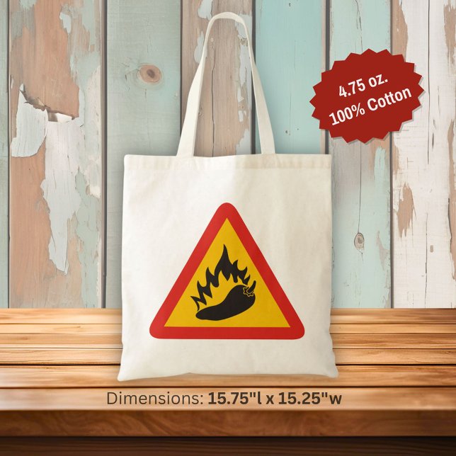 Gefahrenschild für Heißpfeffer Tragetasche (Von Creator hochgeladen)