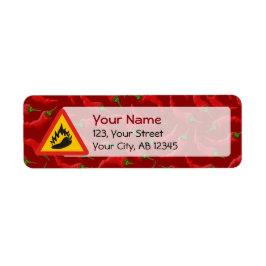 Gefahrenschild für scharfe Pfeffer