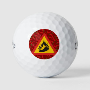 Gefahrenschild für scharfe Pfeffer Golfball