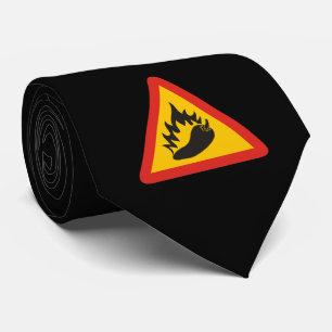 Gefahrenschild für scharfe Pfeffer Krawatte