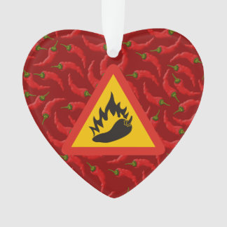 Gefahrenschild für scharfe Pfeffer Ornament