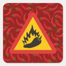 Gefahrenschild für scharfe Pfeffer