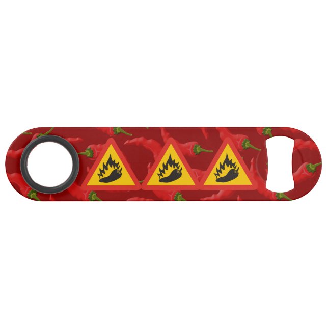Gefahrenschild für scharfe Pfeffer Speedflaschenöffner (Vorderseite (Horizontal))