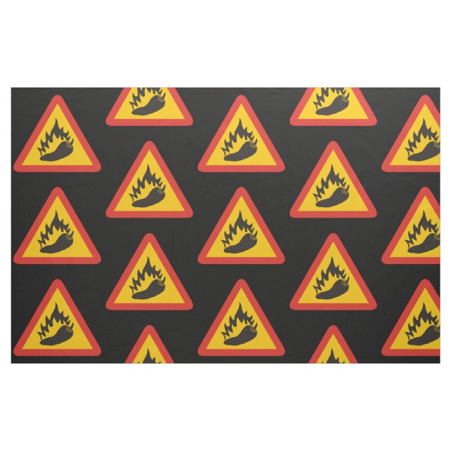 Gefahrenschild für scharfe Pfeffer Stoff (Fat Quarter (45,7 x 55,9 cm))