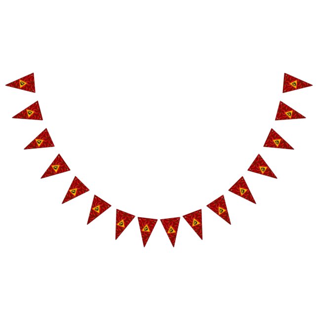 Gefahrenschild für scharfe Pfeffer Wimpelkette (Alle)