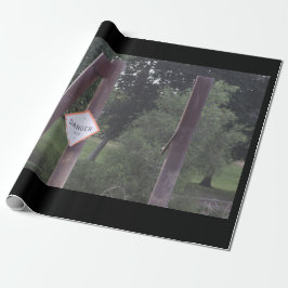 Gefahrenschild Geschenkpapier