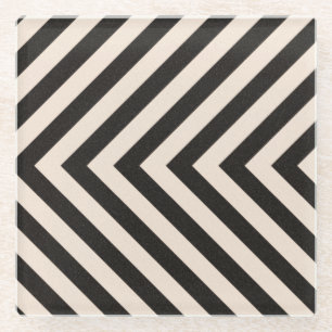 Gefahrenstreifen Glasuntersetzer