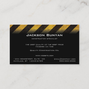 Gefahrenstreifen Visitenkarten Visitenkarte