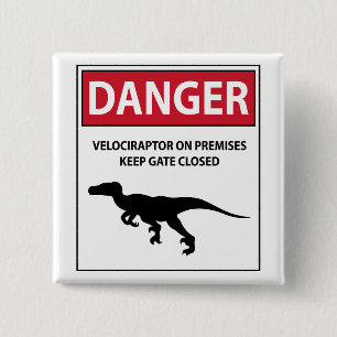 Gefahrensymbol (Raptoren) Button