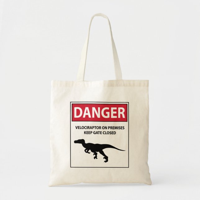 Gefahrensymbol (Raptoren) Tragetasche (Vorne)