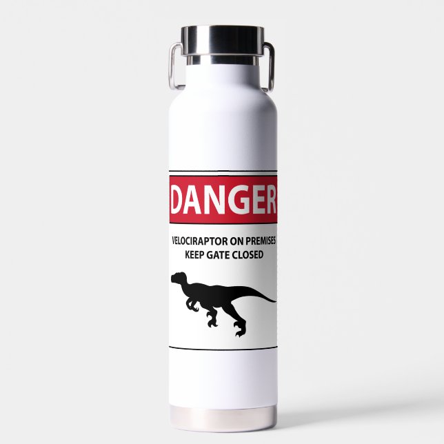 Gefahrensymbol (Raptoren) Trinkflasche (Vorne)