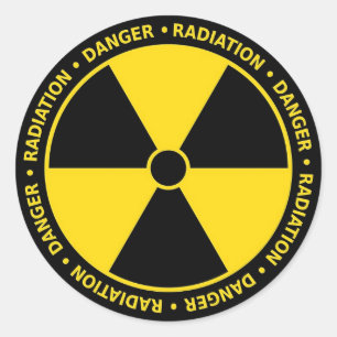 Gefahrenzeichen Runder Aufkleber