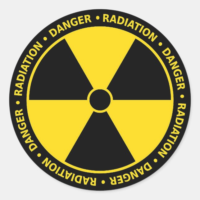 Gefahrenzeichen Runder Aufkleber (Vorderseite)