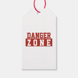 Gefahrenzone / Minimalistisches modernes schlichte Geschenkanhänger