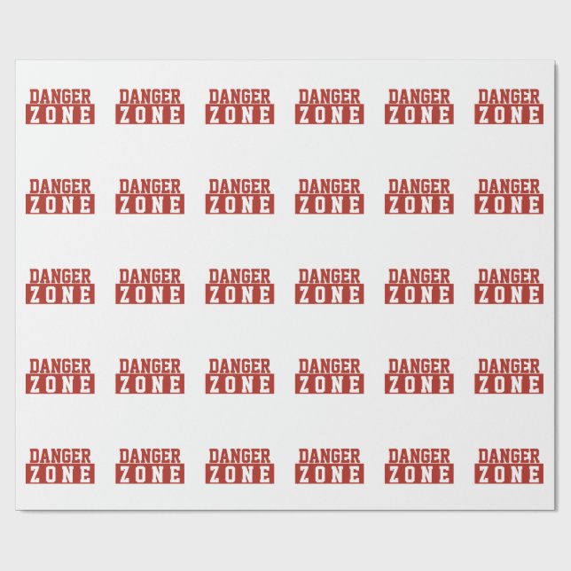 Gefahrenzone / Minimalistisches modernes schlichte Geschenkpapier (Flach)