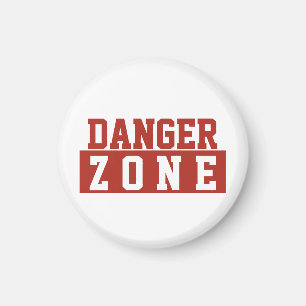 Gefahrenzone / Minimalistisches modernes schlichte Magnet