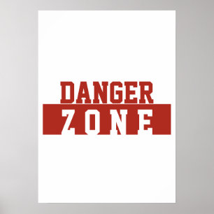 Gefahrenzone / Minimalistisches modernes schlichte Poster