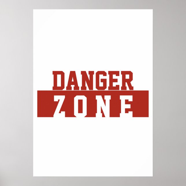 Gefahrenzone / Minimalistisches modernes schlichte Poster (Vorne)