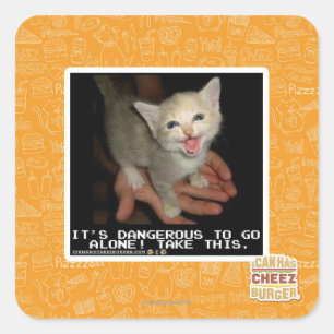 Gefährlich Quadratischer Aufkleber