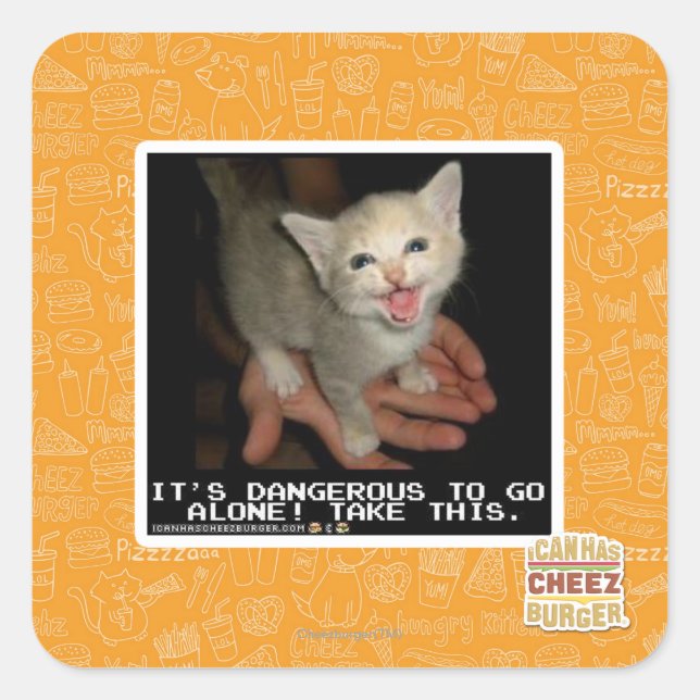 Gefährlich Quadratischer Aufkleber (Vorderseite)