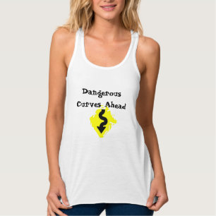 "Gefährliche Kurven vor uns" Funny Tank Top Design