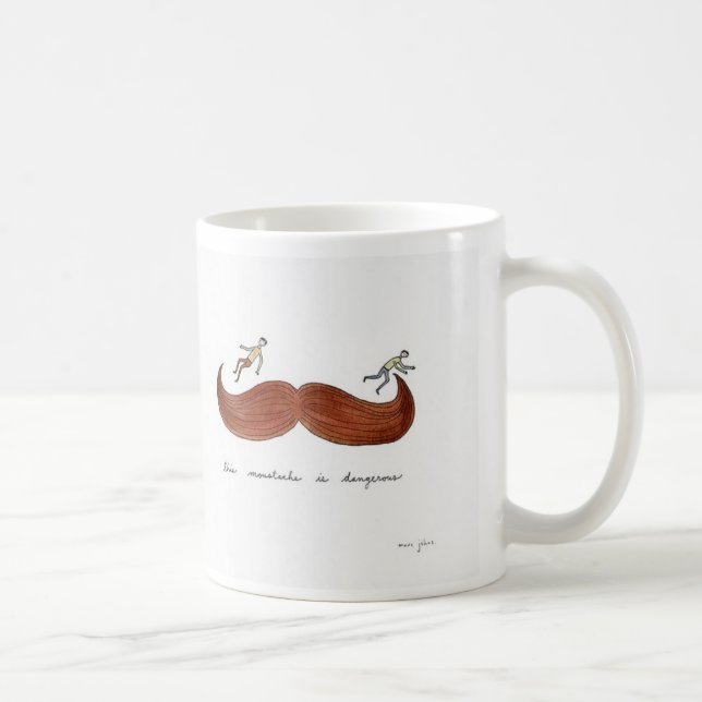 Gefährliche Schnurrbart-Tasse Tasse (Rechts)