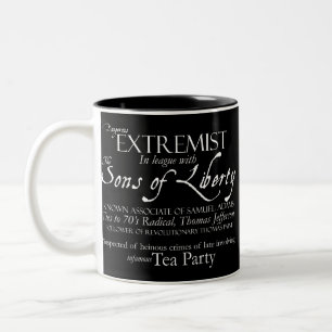 Gefährlicher Extremist: Art-Plakat des 18. Zweifarbige Tasse