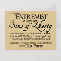 Gefährlicher Extremist: Poster im Stil des 18. Jah