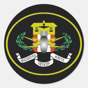 Gefährliches Gerät-Logo Runder Aufkleber