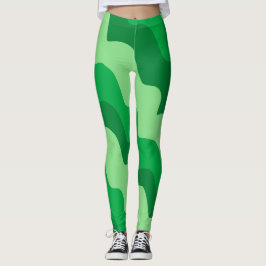 Gefälle der grünen Meereswellen Leggings