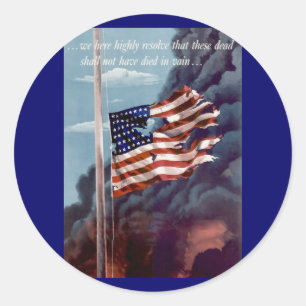 gefallen, aber nicht vergessen runder aufkleber