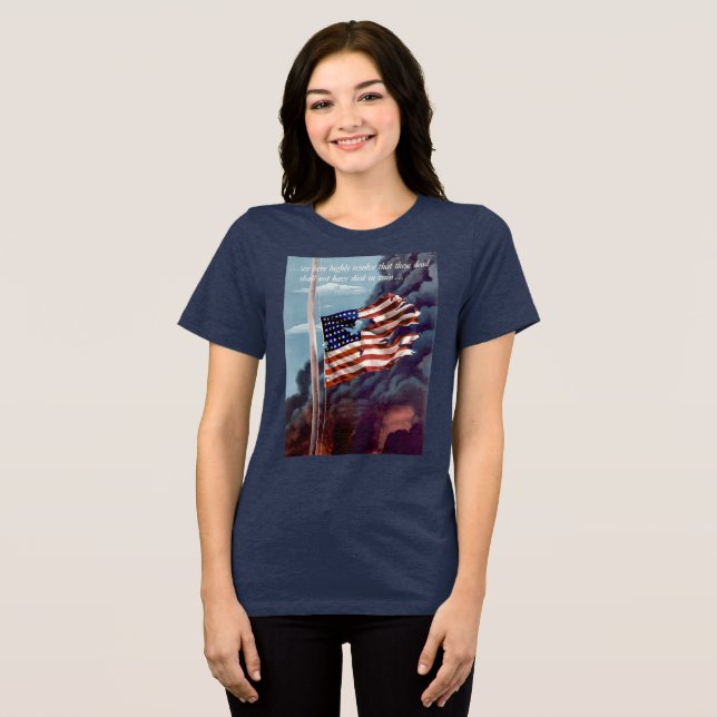 gefallen, aber nicht vergessen Tri-Blend shirt (Vorderseite voll)