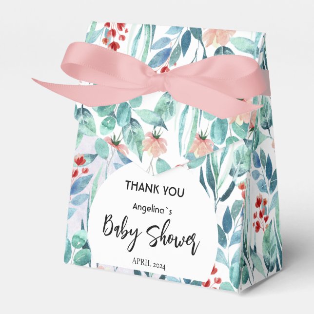 Gefallen Box für Babydusche mit niedlichem Design. Geschenkschachtel (Vorderseite)