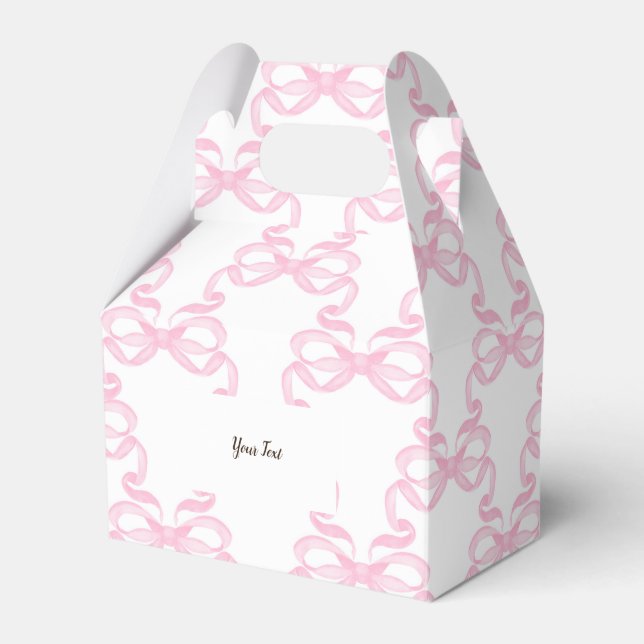 Gefallen-Box Rosa Schleifen Geschenkschachtel (Vorderseite)