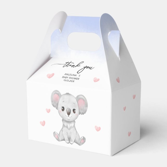 Gefallen Boxes Baby Dusche. Geschenkschachtel (Vorderseite)