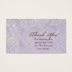 Gefallen Geschenkkarten - Lila Hydrangea Swirl Wed