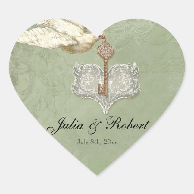 Gefallen Geschenksticker - Schlüssel zu meinem Her Herz-Aufkleber (Vorderseite)