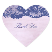 Gefallen Heart Rose Lila Blue Navy Lace Vielen Dan