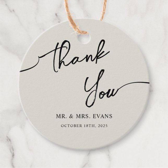 Gefallen Tags für Boho Wedding. Geschenkanhänger (Vorderseite)