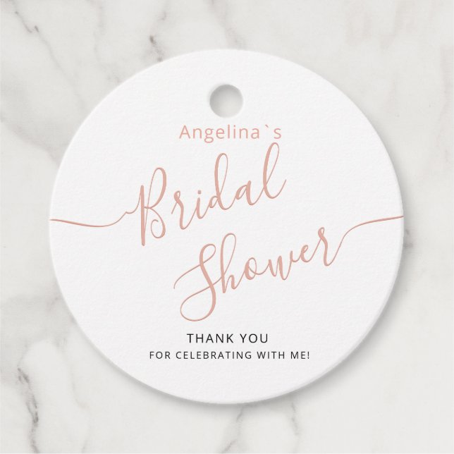 Gefallen Tags für ein Brautparty. Geschenkanhänger (Vorderseite)