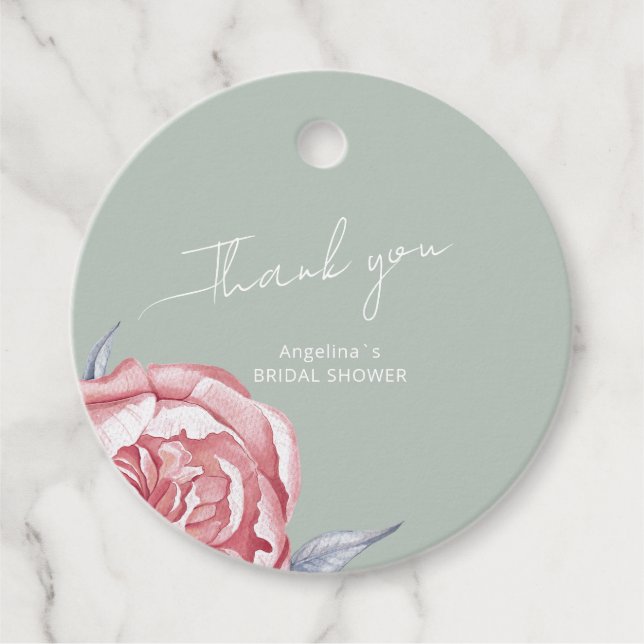 Gefallen Tags für ein Brautparty. Geschenkanhänger (Vorderseite)