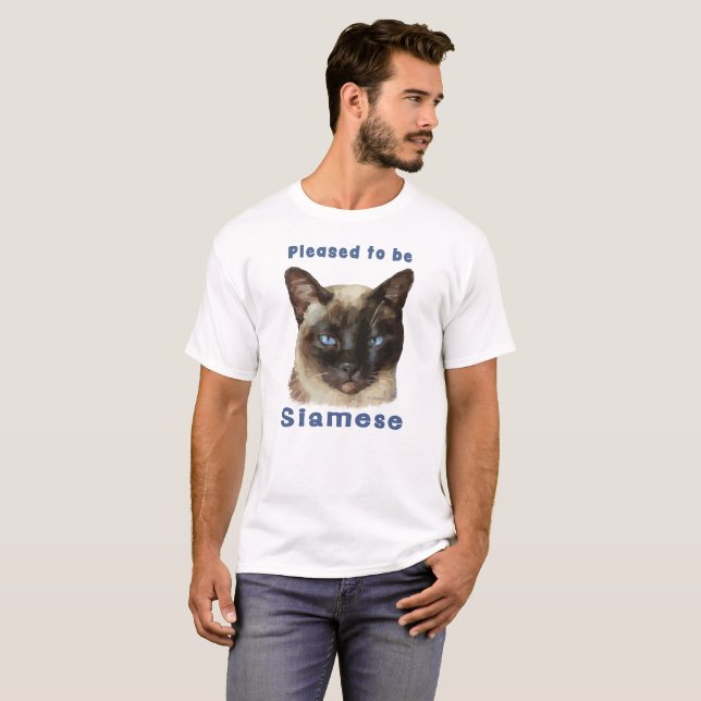 "Gefallen, um siamesische" niedliche bunte T-Shirt (Vorne ganz)