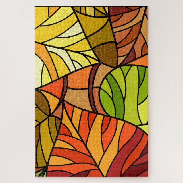 gefallene Blätter Puzzle (Vertikal)