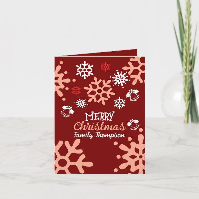 Gefallene Einladung frohe Weihnachten (Vorderseite)