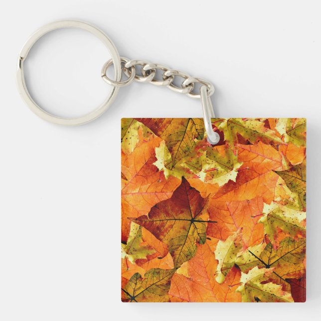 Gefallene Herbstleaves Schlüsselanhänger (Vorderseite)