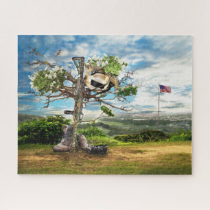 Gefallene Soldaten kreuzen Puzzle