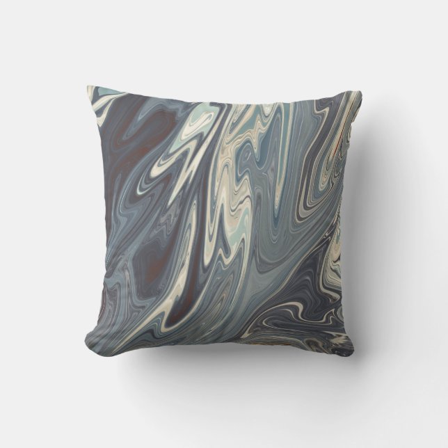 Gefallene Waves Art | Modernste abstrakte Malerei Kissen (Vorderseite)