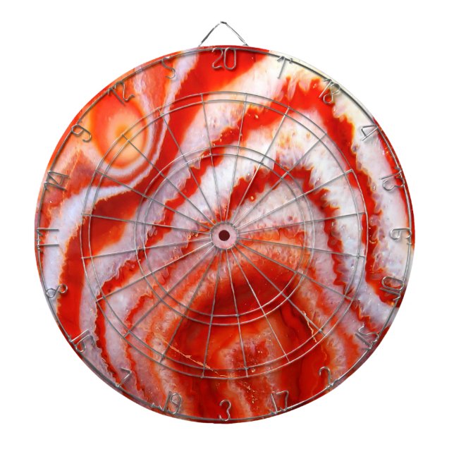 Gefallener Blutorange Achat. Dartscheibe (vorne)