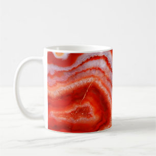 Gefallener Blutorange Achat. Kaffeetasse